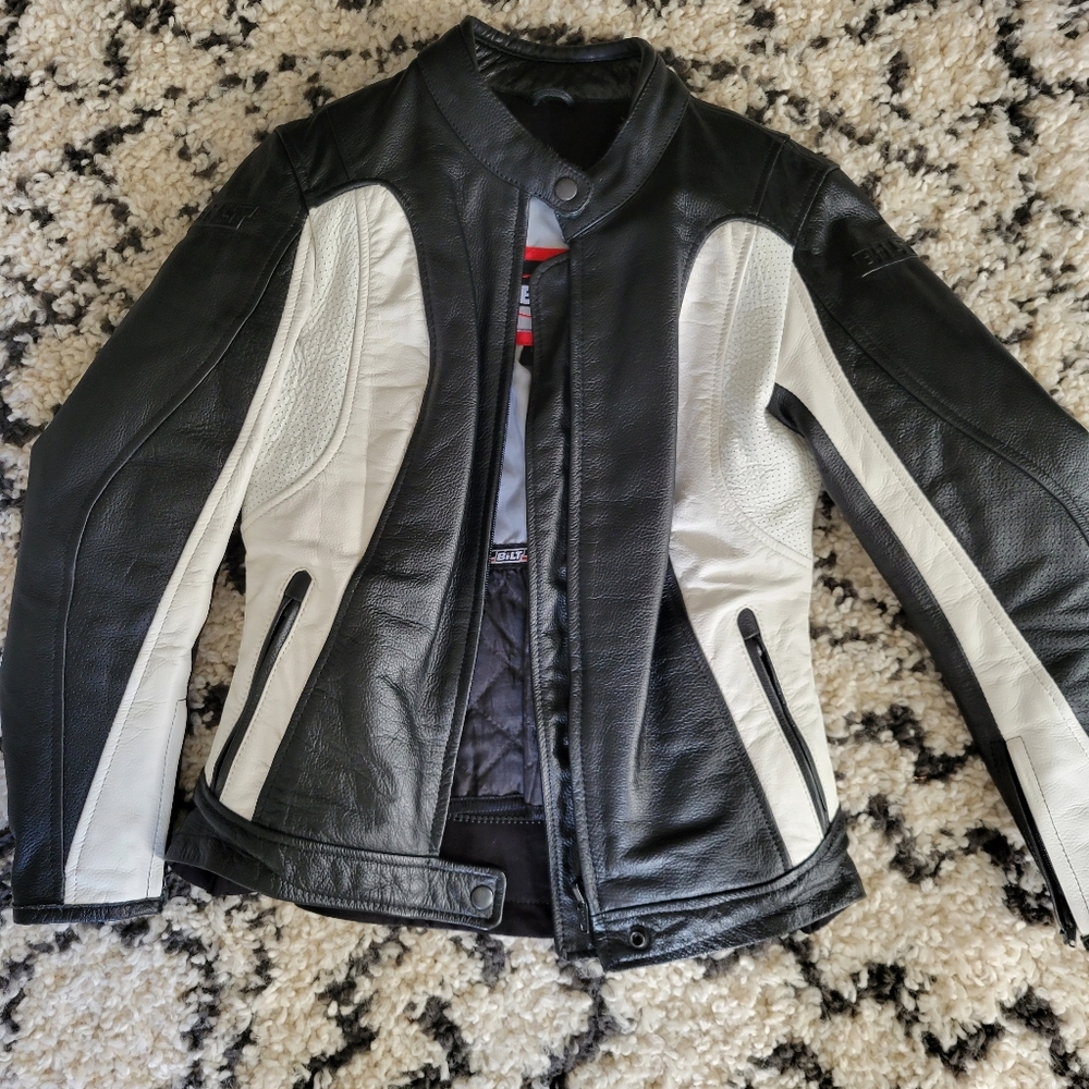 Women's leather riding jacket